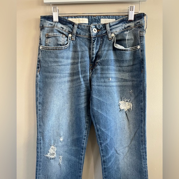 Pilcro and the Letterpress Blue Cropped Jeans with Red Trim - Picture 5 of 10